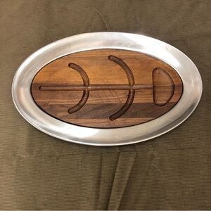 Vintage Serving Tray TurkeyThanksgiving Carving Cutting Meat Board Wooden